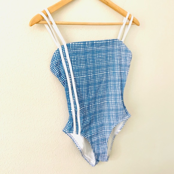 Solid & Striped One Piece Swimsuit - Picture 7 of 7